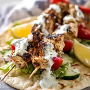 Chicken Souvlaki with Tzatziki