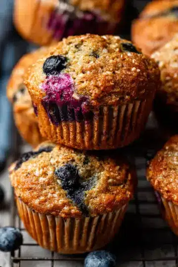 Healthy Blueberry Banana Muffins