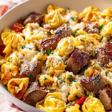 Garlic Parmesan Steak Tortellini