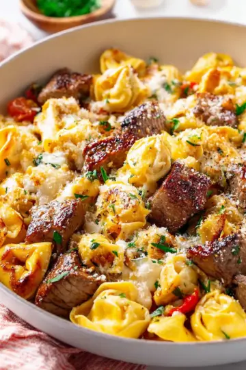Garlic Parmesan Steak Tortellini