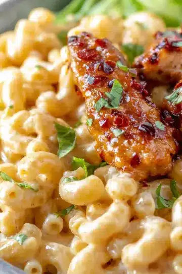 Copycat Applebee’s Honey Pepper Chicken Mac and Cheese