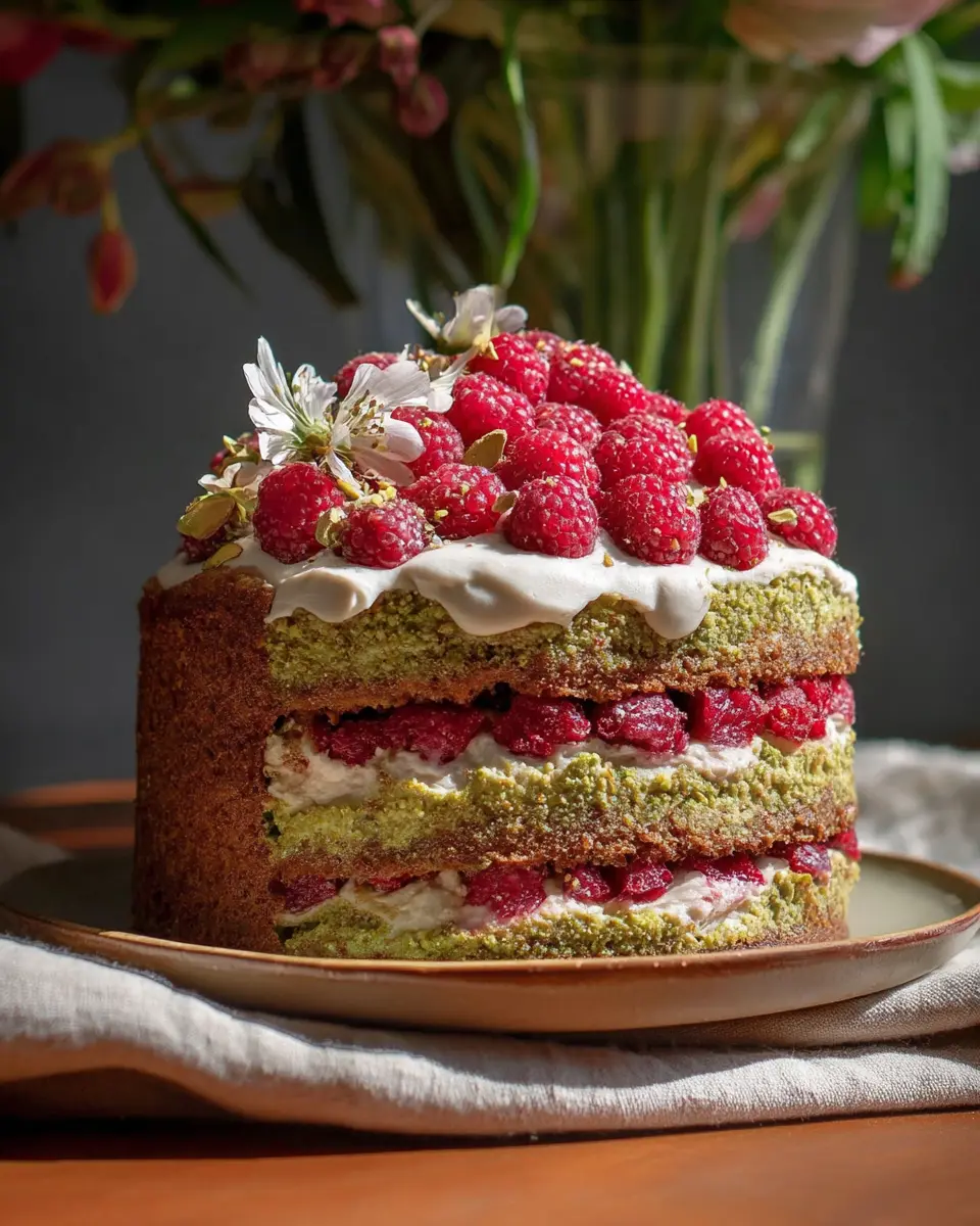 Pista Raspberry Cake Pistachio Raspberry Cake