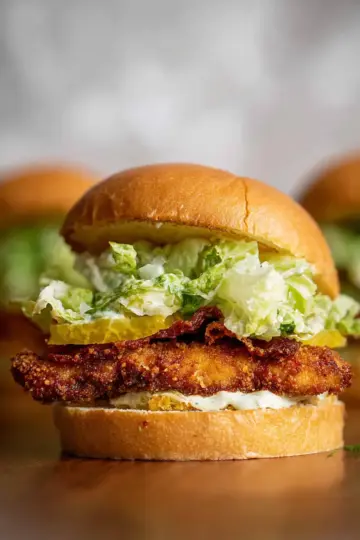 Crispy Chicken Caesar Sandwiches.