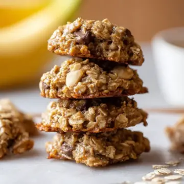 Healthy 3-Ingredient Banana Oatmeal Cookies