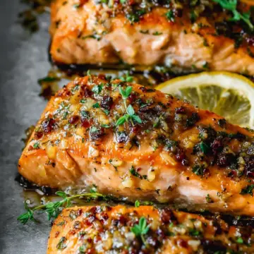 Honey Garlic Butter Baked Salmon