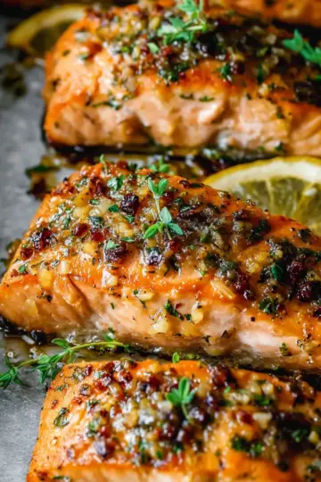 Honey Garlic Butter Baked Salmon