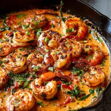 Creamy Garlic-Paprika Shrimp Skillet