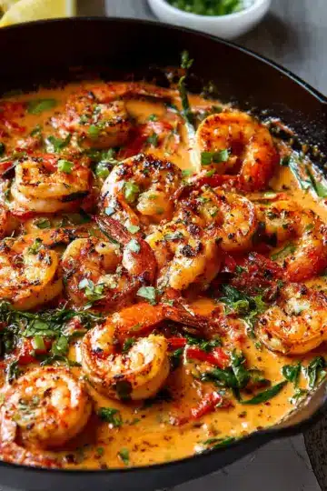 Creamy Garlic-Paprika Shrimp Skillet