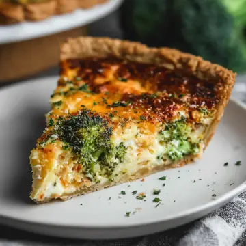 Broccoli and Cheddar Quiche