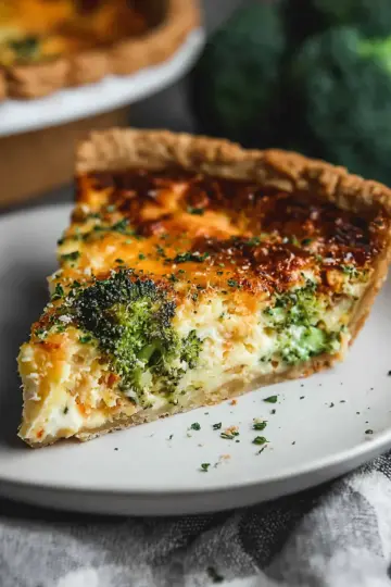 Broccoli and Cheddar Quiche