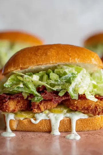 Crispy Chicken Caesar Sandwiches.