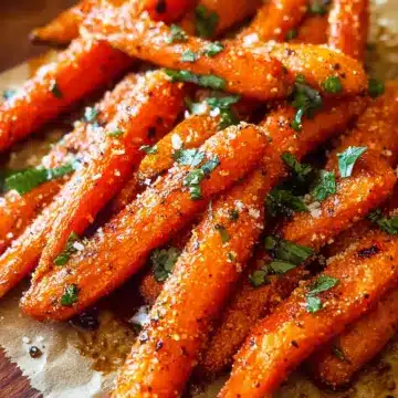 Parmesan Garlic Roasted Carrots