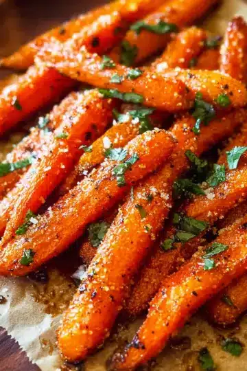 Parmesan Garlic Roasted Carrots
