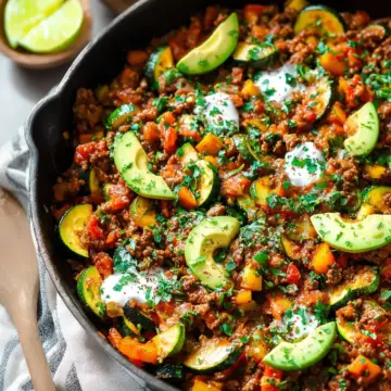 Ground Beef and Zucchini Skillet