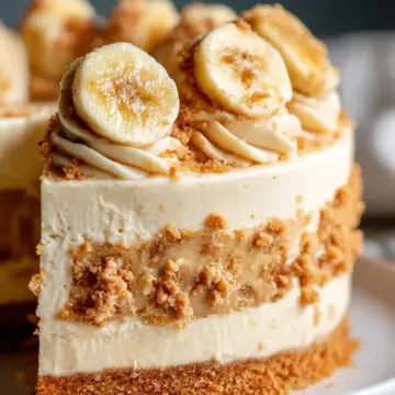 BANANA PUDDING COOKIE BUTTER CHEESECAKE CAKE