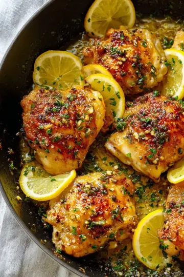 Easy Lemon Garlic Butter Chicken Thighs Recipe