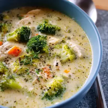 Easy healthy chicken broccoli soup