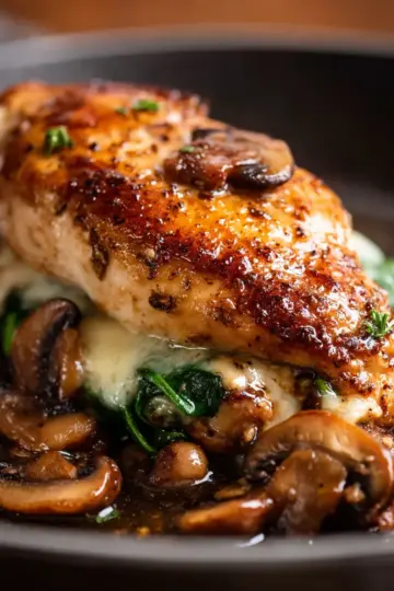 Mushroom-Stuffed Chicken Breast