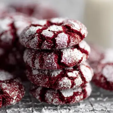 Red Velvet Crinkle Cookies