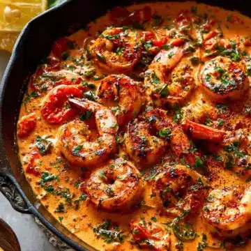 Creamy Garlic-Paprika Shrimp Skillet