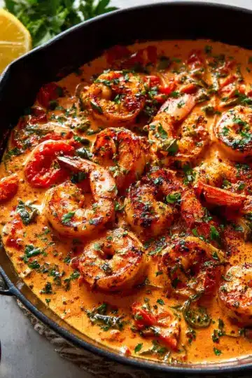 Creamy Garlic-Paprika Shrimp Skillet