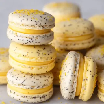 Lemon Poppy Seed Macarons
