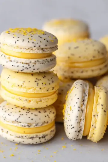Lemon Poppy Seed Macarons