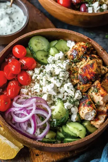 Low-Carb Greek Chicken Bowls