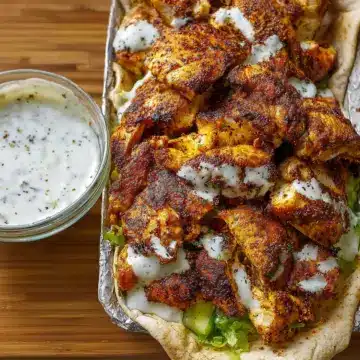 Chicken Shawarma with Garlic White Sauce