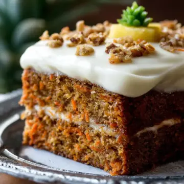 Pineapple Carrot Cake with Cream Cheese Frosting