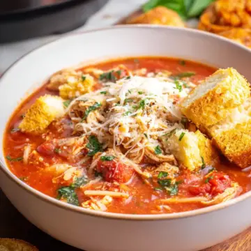 Crock Pot Chicken Parmesan Soup