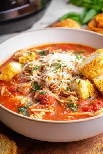 Crock Pot Chicken Parmesan Soup