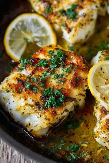 Baked Cod Recipe with Lemon and Garlic
